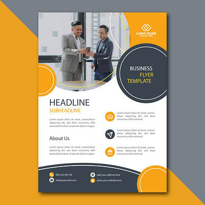 Corporate Business Flyer Template advertising brand indentity branding business brochure corporate creativedesign design document editable graphic design illustration printing stationery vector