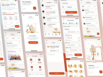 Crowdfunding Mobile UI app branding cart crowdfunding design finance fintech illustration inr ios landing page logo minimal mobile app money payment ui ui8 usd web