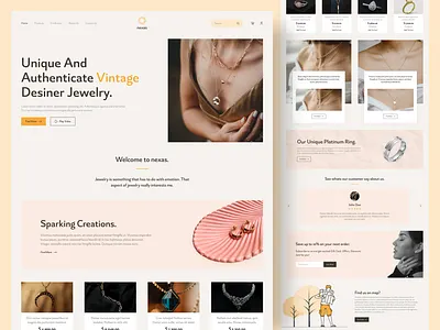 Jewelry - Ecommerce Design Concept 💎 e shop ecommerce design fashion homepage jewelry jewelry shop landingpage product design product page store uiux web design