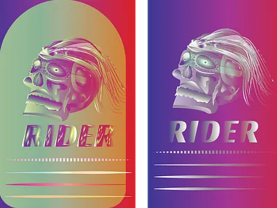 rider art biker branding clean colorful design gradient graphic design illustration illustrationart illustrator logo rider skull skullart skulllogo ui vector