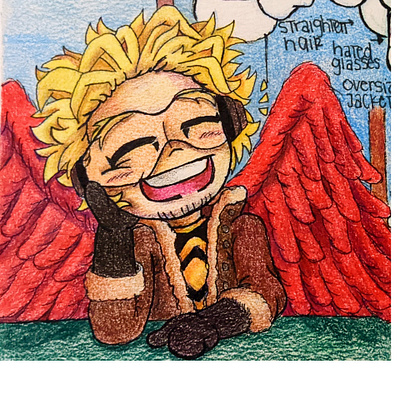 My Hero Academia: Hawks (Before and After) anime coloring drawing flat hawks shading sketch sketchbook traditional art