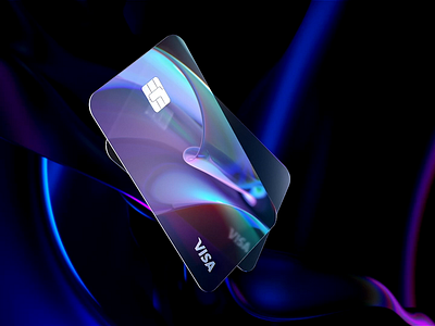 Digital credit card by Gleb Kuznetsov 3d animation backround banking blockchain branding card credit crypto digital fintech flued illustration iphone13 motion organic pro ui visa visual