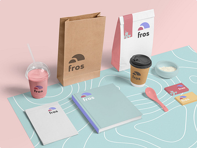 Visual Identity - Fros Ice cream 3d brand branding colors creative creative agency design graphic design logo logogrid ui uidesign ux design vector visual visualidentity