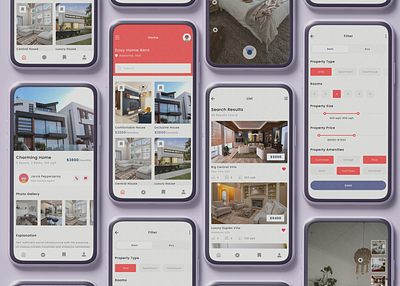 Real Estate App Design application design dibbble explore ui ux xd design