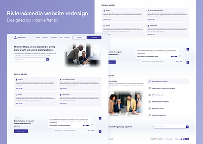 Riviera4Media website redesign app design ecommerce figma form hero home marketing page sales ux design web design website