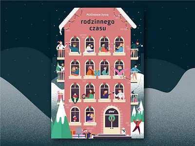 Christmas card design | PLEO card christmas christmas card christmas tree colorful design flat gift graphic design illustration illustrator snow vector winter xmas