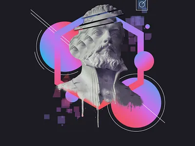 Evolution collage design graphic illustration plakat poster shapes visualart