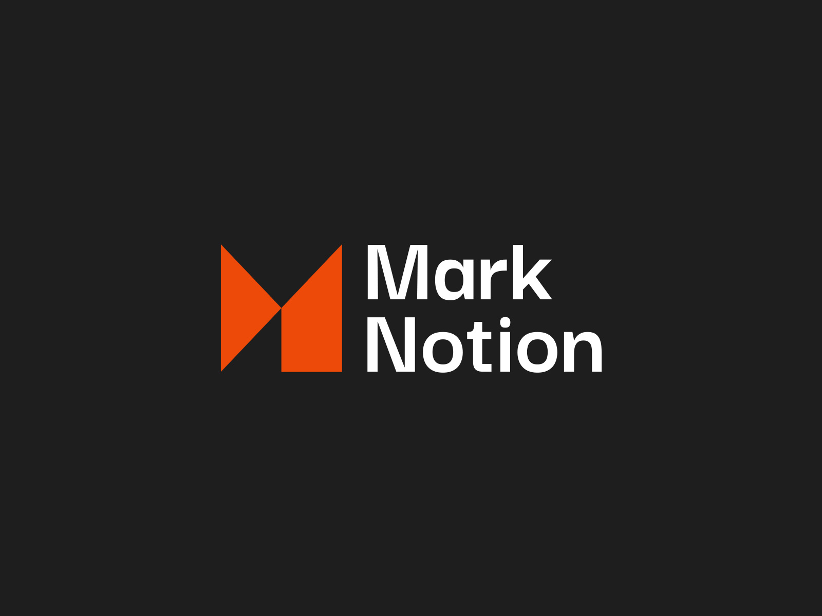 Example of Mark Notion Branding Agency Logo Design