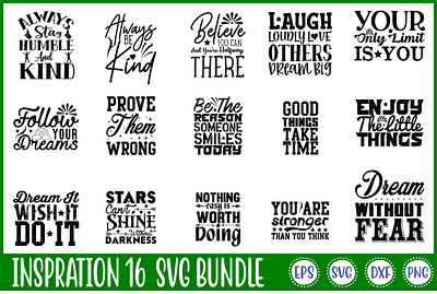 Inspration 16 Svg Bundle free svg quotes graphic design motion graphics