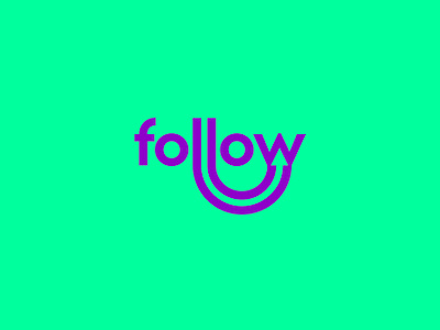 Follow colours contrast illustration logo logotype mark simple symbol wordmark