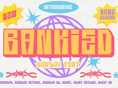 BANKEID Font app branding comic design display font graphic design illustration logo retro serif typeface typography ui ux vector vintage