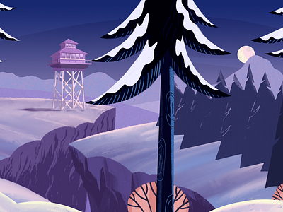 Winter Illustrations branding design digitalart editorial illustration illustration art landscape