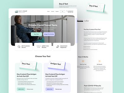 Travel Test Clinic agency clean clinic covid design illustration test ui