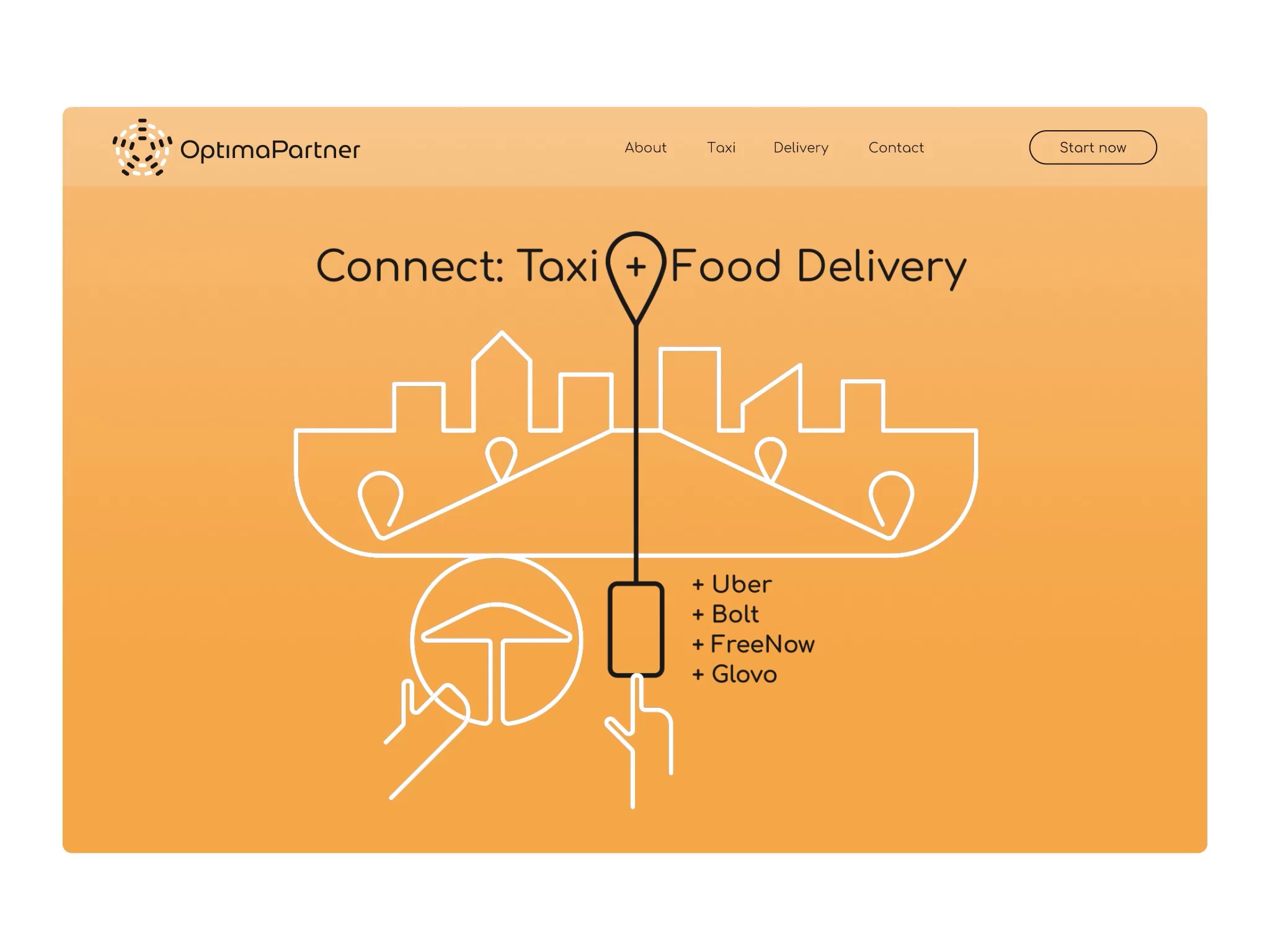 Example of Hero Section / Header Design For Website