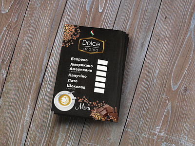 Dolce Aroma Menu branding design graphic design illustration illustrator logo print typography vector