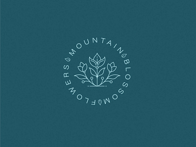 mountain-flowers branding brilliant flower flowershop illustration logo shop vector