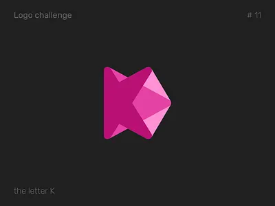 Logo challenge #11 - Letter K brand branding brandmark identity letter k letter logo letter mark logo logo design logotype