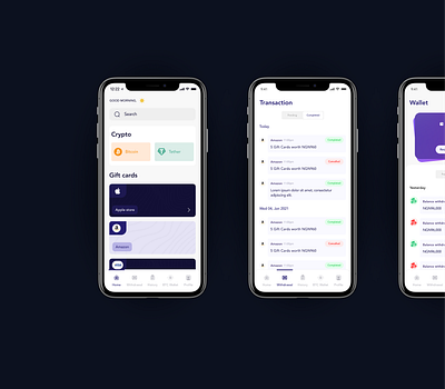 Crypto Sellar a app app design crypto dashboard giftcard homepage ui ui design ux design