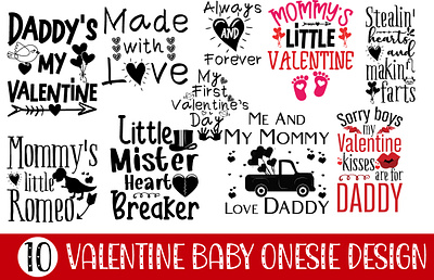 Valentine's day baby onesie babyonesie branding custom custom t shirt design illustration modern onesie romper shirt svg t shirt t shirt tshirt typography valentine baby pnesie valentinesday vector vector design