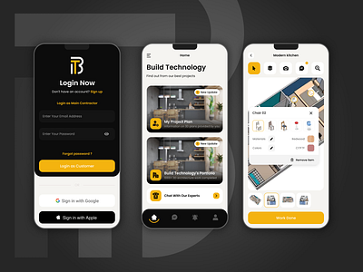 BT App - Renovation and interior design services 3d 3d view architecture design inter interior design mobile mobile app uiux ux