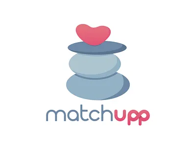 matchupp dating app logo app branding design graphic design logo