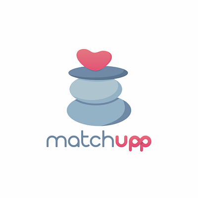 matchupp dating app logo app branding design graphic design logo