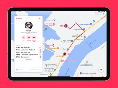 Location tracker UI iPad app dailyui design location tracker ui ux