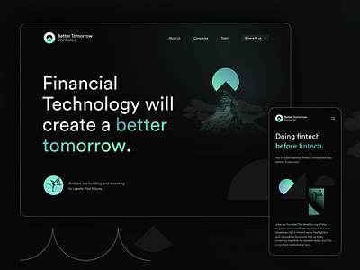 Better Tomorrow Ventures Website a16z angel investing app cashapp design finance fintech investing landingpage uidesign uxdesign uxui vc venture capital venture fund venturecapital venturefund web design webdesign ycombinator