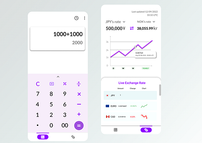 Calculator & exchange rate app app calculator design exchange rate letsdesign ux