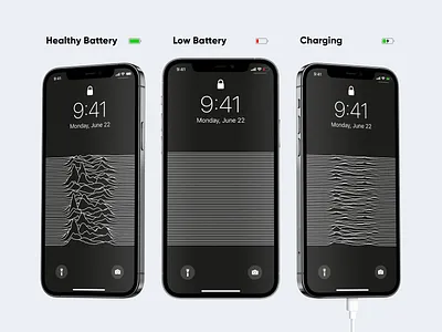 iOS (Dynamo) - Album Pack apple battery design dynamic wallpaper illustration iphone joy division line art mac shortcuts