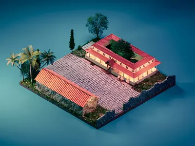 Chhatrapati Shahu Maharaj birthplace 3d blender design graphic design illustration isometric typography