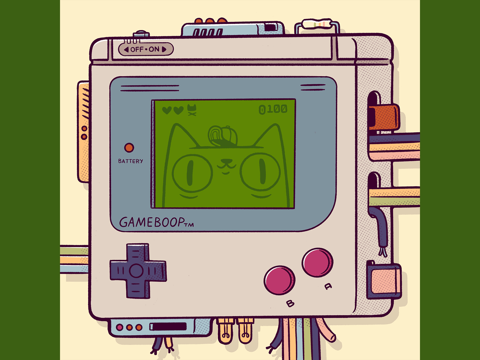 Beeps Boops and Cats v1.06 varGB89 blake stevenson cartoon cat character design cute design gameboy illustration jetpacks and rollerskates logo nft nintendo retro tech ui