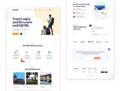 Travel Agency Ui Design With Figma agency website figma figma design graphic design landing page ui uiux