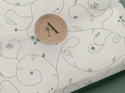 Wrapping Paper / Packaging Design | Amade (Natural Cosmetics) graphic design logo logo design packaging packaging design pattern pattern design short logo sticker design