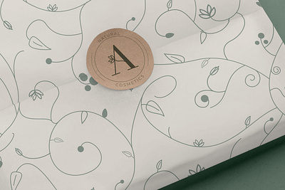 Wrapping Paper / Packaging Design | Amade (Natural Cosmetics) graphic design logo logo design packaging packaging design pattern pattern design short logo sticker design