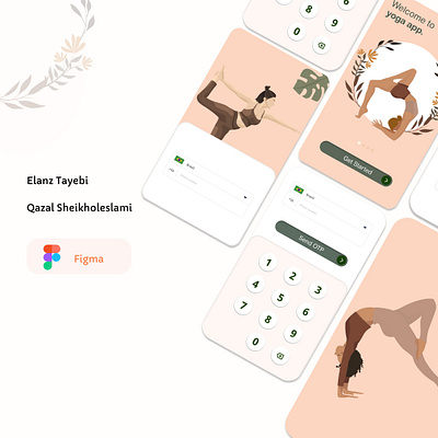 Yoga application Ui Design application branding design graphic design minimal ui ux website