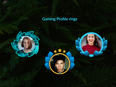 Profile Ring Inspiration branding colors darkmode design fun game gamers profile profile rings ring ui wings