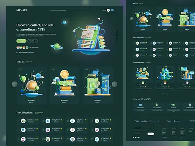 NFT Marketplace Website nft artwork nft design nft landing page nft marketplace design nft platform nft store nft ui ux nft web ui ux nft website nft website design non fungible token market user interface