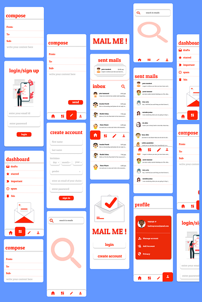 Mail Me ! design ui ux