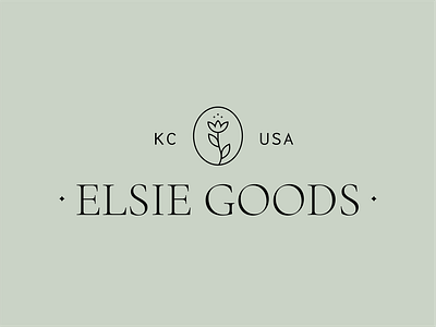 Elsie Goods Logo branding design icon logo typography