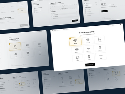 Jewellery Auction Website - Auctioning auction ecommerce jewellery marketplace product design quiz responsive design selling selling wizard survey web design web store website