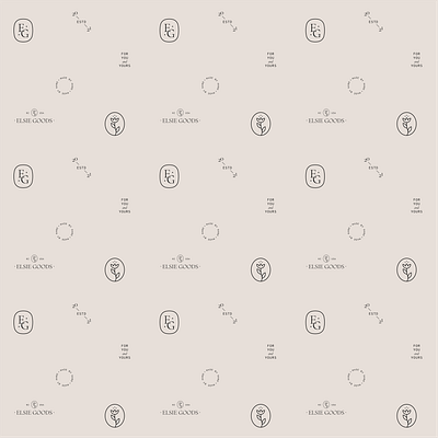 Elsie Goods Co. Brand Pattern branding design logo typography