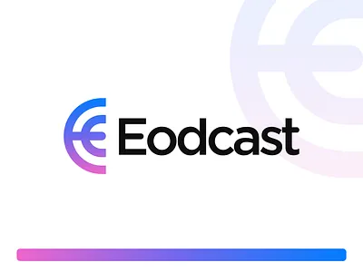 Eodcast - E Letter Logomark audio brand identity branding career career show e letter headphones inspiration listen logomark logos logotype microphone motivation music podcast radio show youtuh