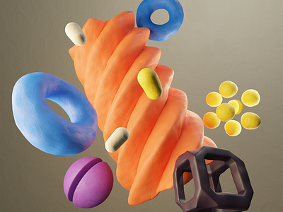 Abstract Clay - 3D 3d abstract blender clay cycles