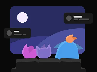 Watch together design graphic design illustration minimal vector