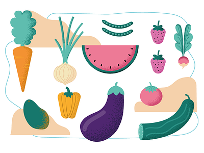 Illustrations for water management company animals art design digitalart hireme illustration illustrator vector vectorart vegetable
