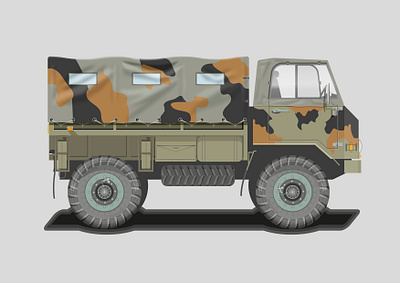 Military vehicle TAM T-110 army illustration illustrator khaki military vector vectorat vehicle