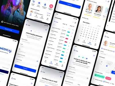 App Medical App Concept | Case Study app appconcept appmedical brasil concept design inspiration ui design uiinspiration uiux design