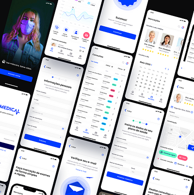 App Medical App Concept | Case Study app appconcept appmedical brasil concept design inspiration ui design uiinspiration uiux design