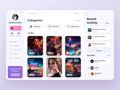 Art website - design art design digital art digital illustration drawing graphic design illustration interface interfaces ui uidesign uidesigner uidesigns uiux ux web design web development website website design websites